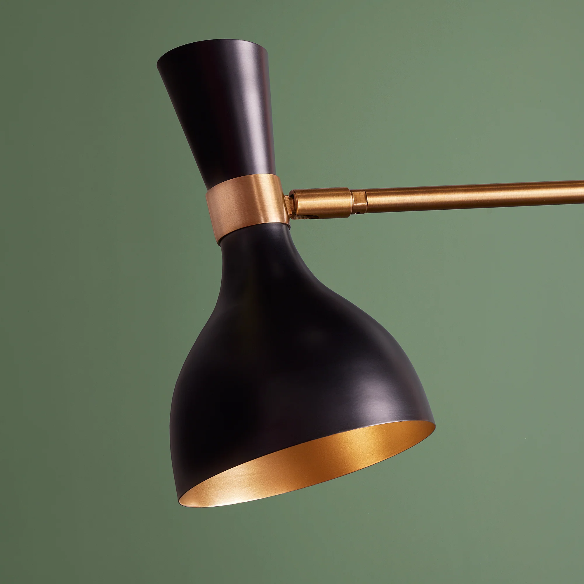 Ascot three armed chandelier in black - Image 7
