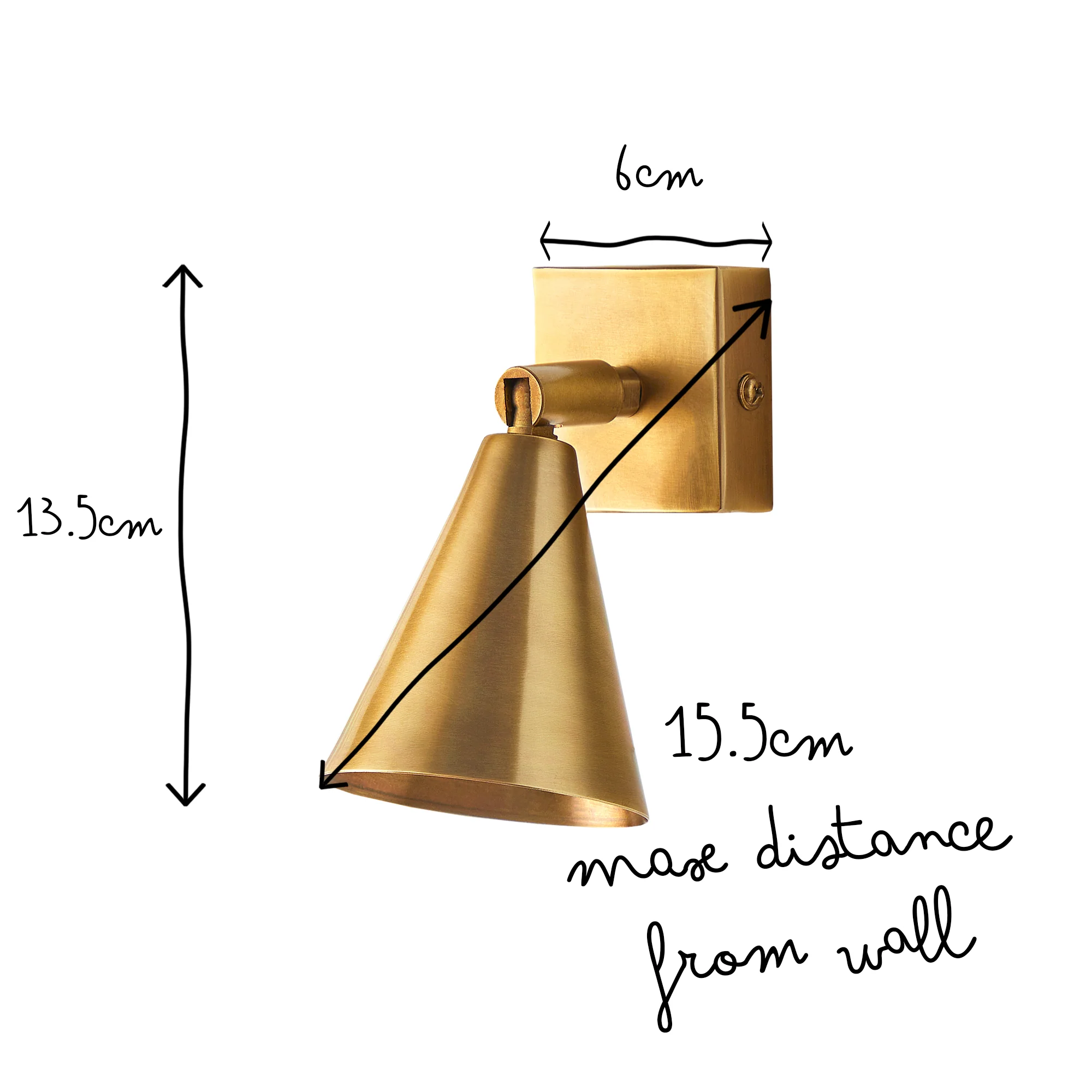 Crick single spotlight in antiqued brass - Image 12