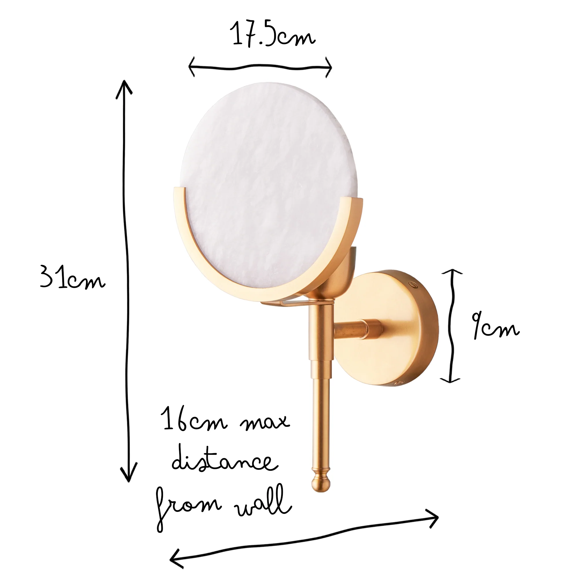 Firefly wall light in antique brass with an alabaster globe - Image 19