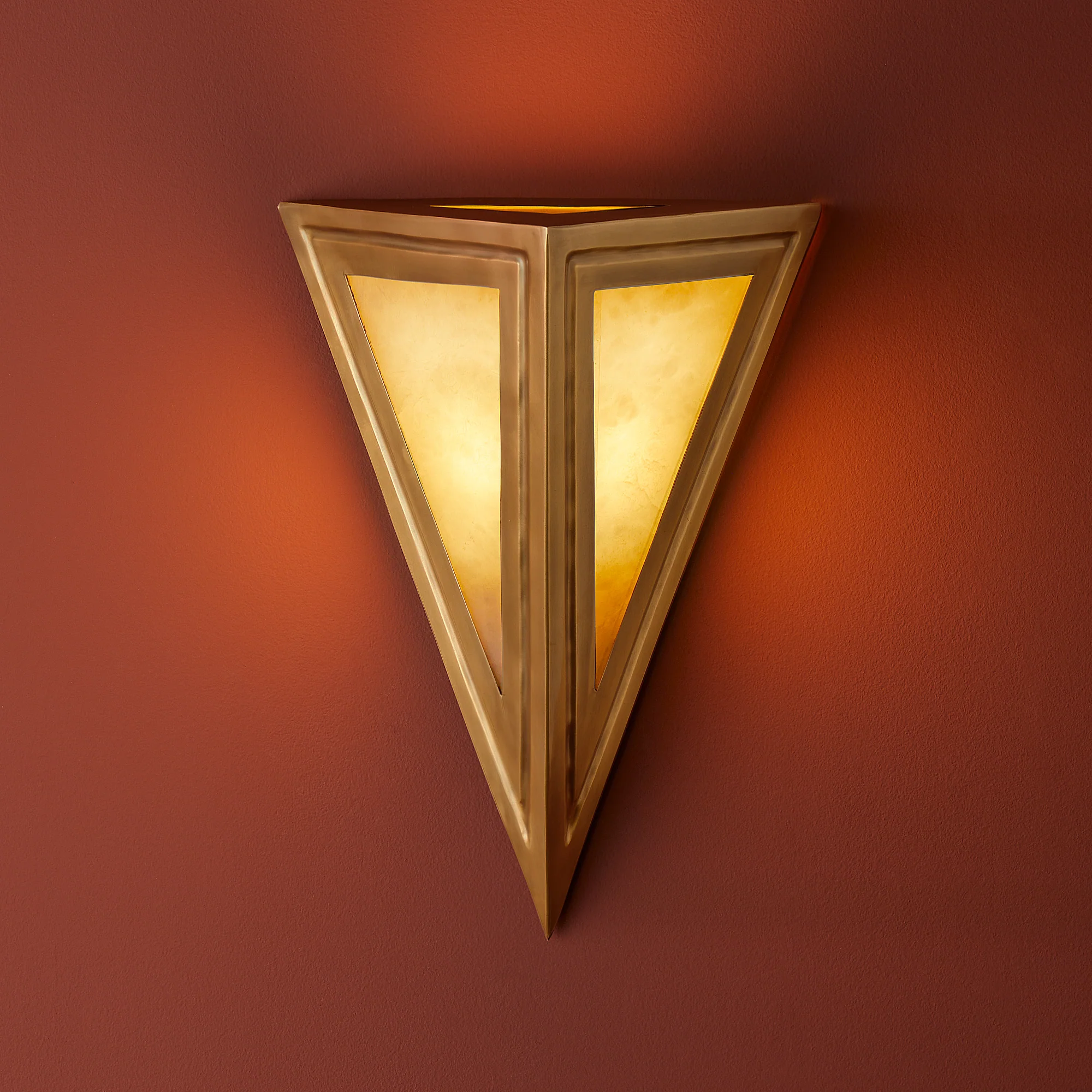 Larger Cyrus wall light in antiqued brass - Image 9