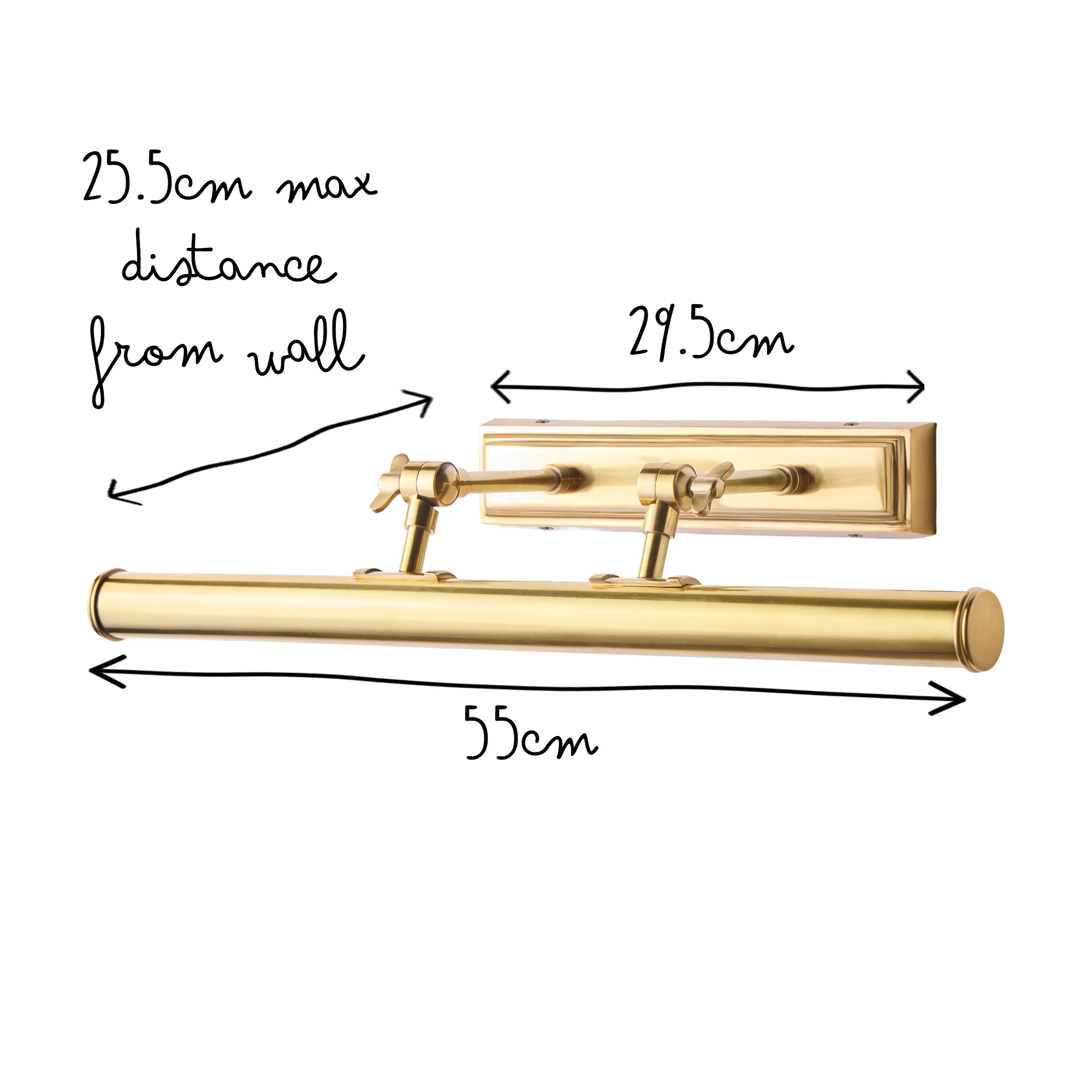 Pitcheroo double arm picture light in antique brass - Image 10