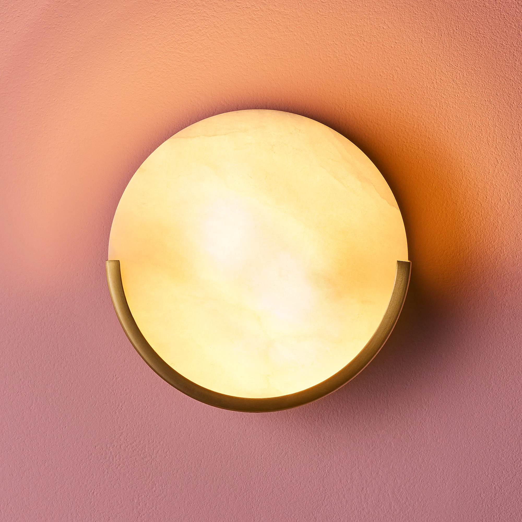 Plato wall light in alabaster and brass - Image 6