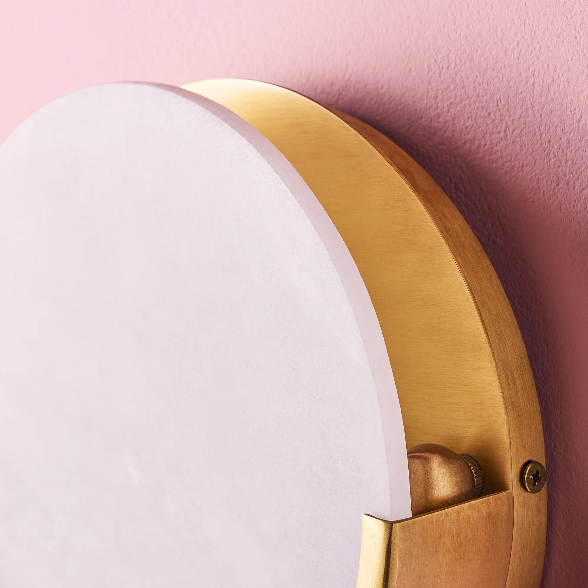 Plato wall light in alabaster and brass - Image 7