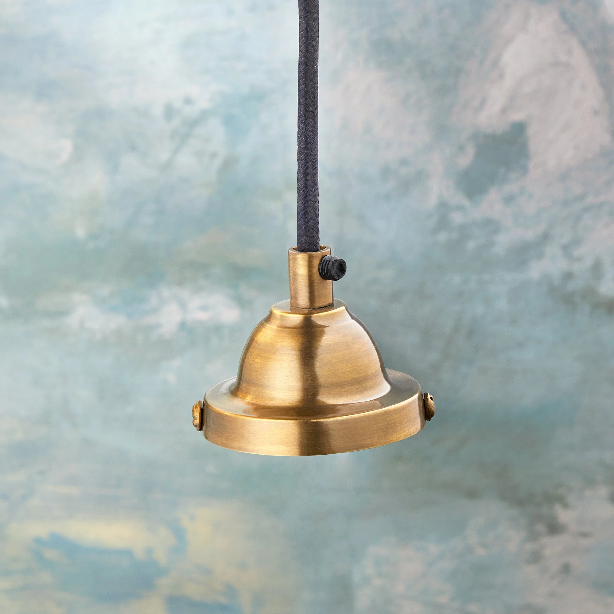 Polly pendant light in antiqued brass with alabaster shade - Image 10