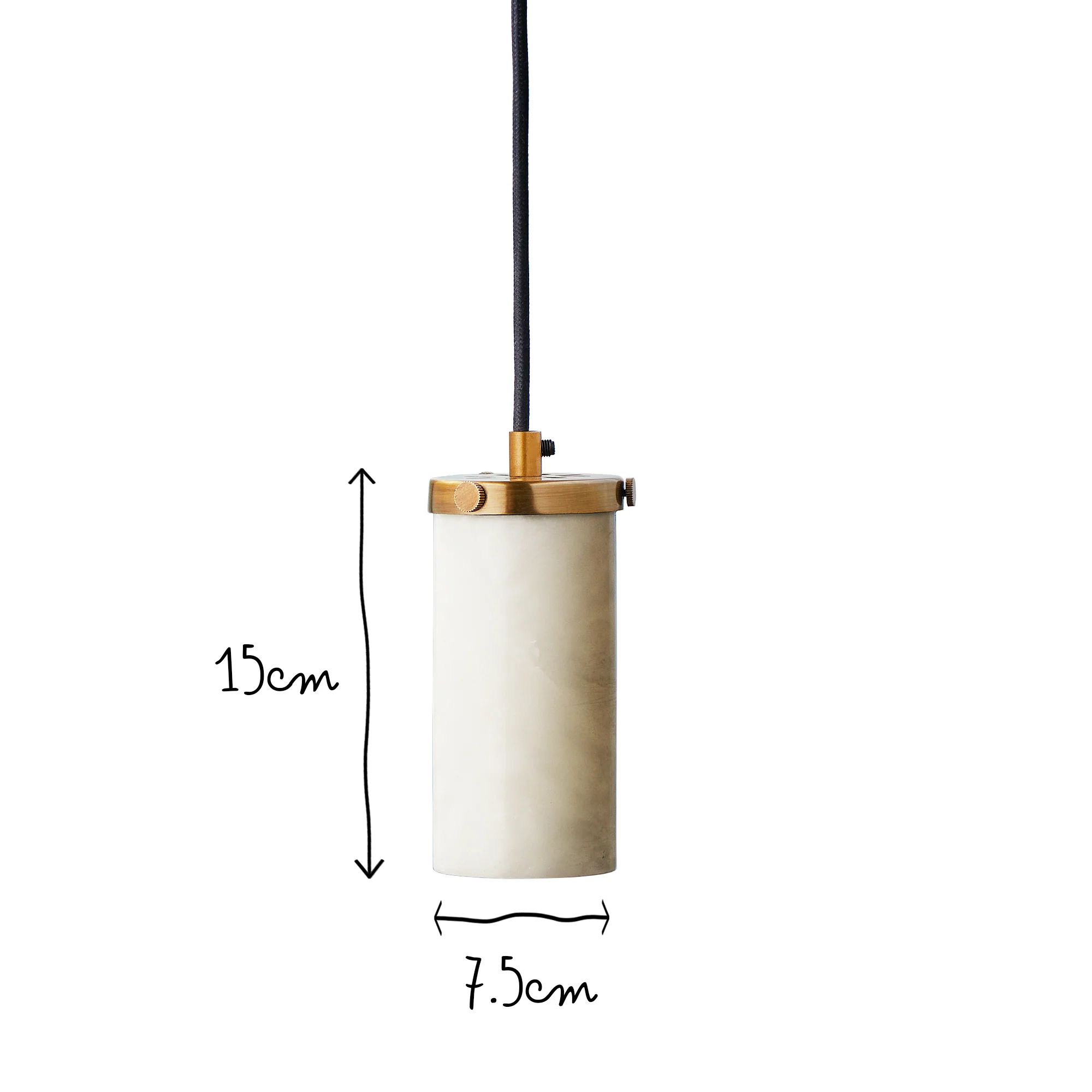 Polly pendant light in antiqued brass with alabaster shade - Image 11