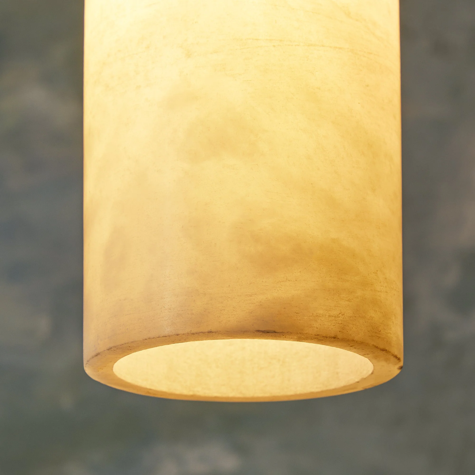 Polly pendant light in antiqued brass with alabaster shade - Image 9
