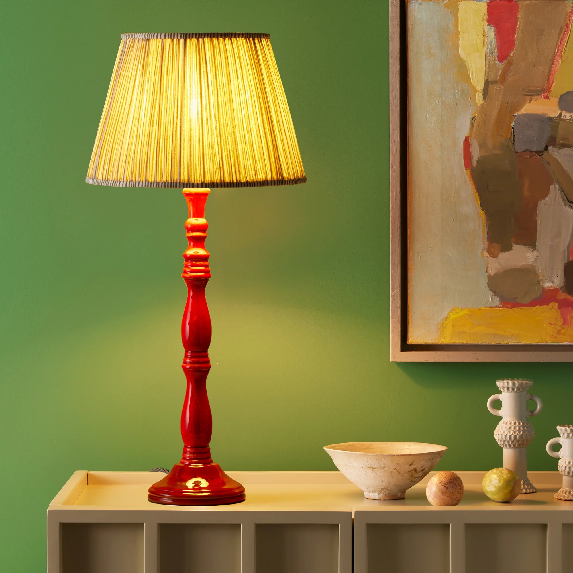 Poppy table lamp in red - Image 7