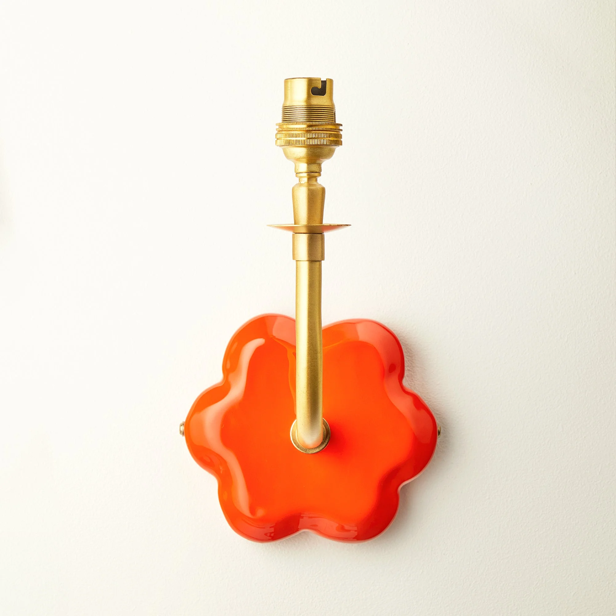 Primrose wall fitting in orange lacquered wood - Image 3