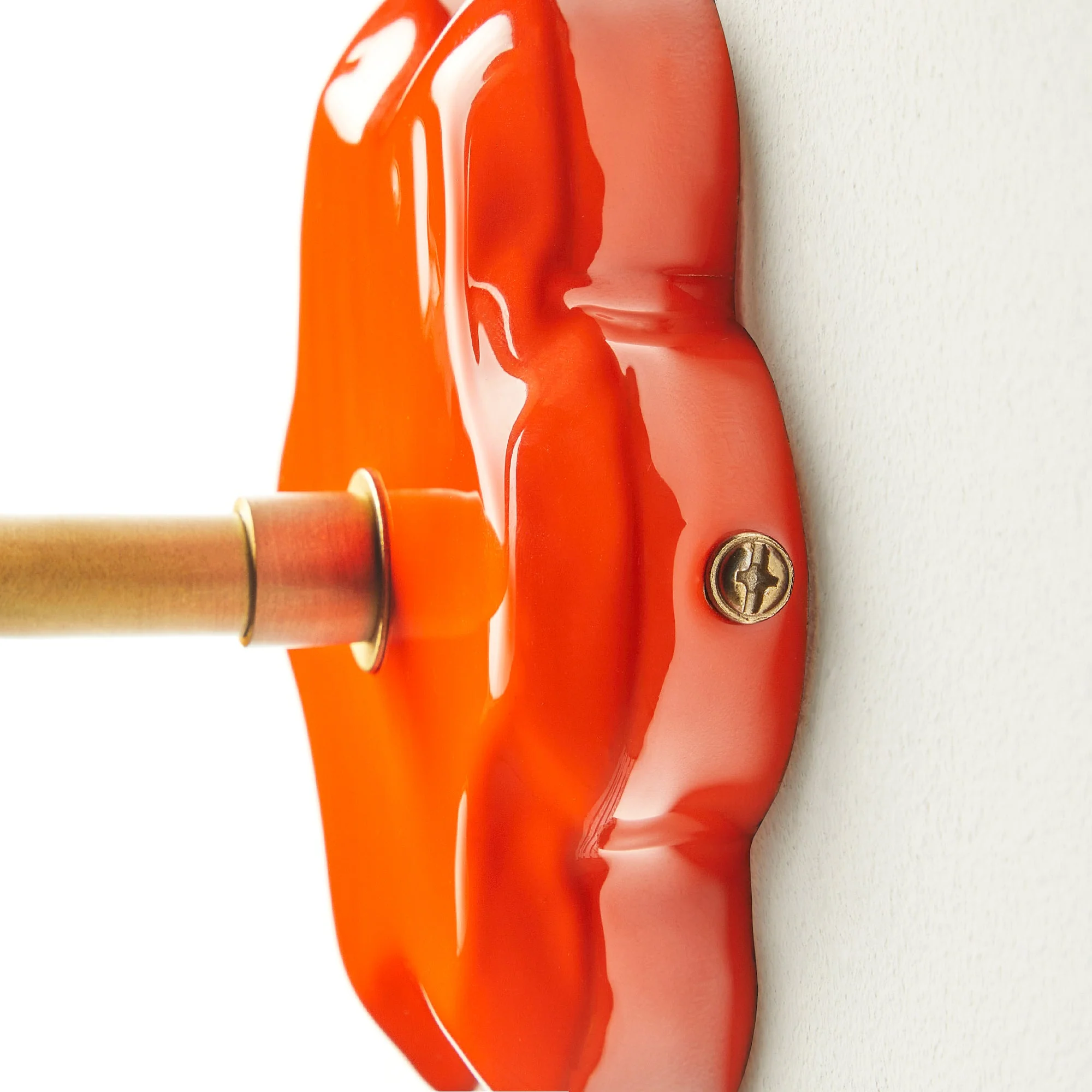 Primrose wall fitting in orange lacquered wood - Image 5