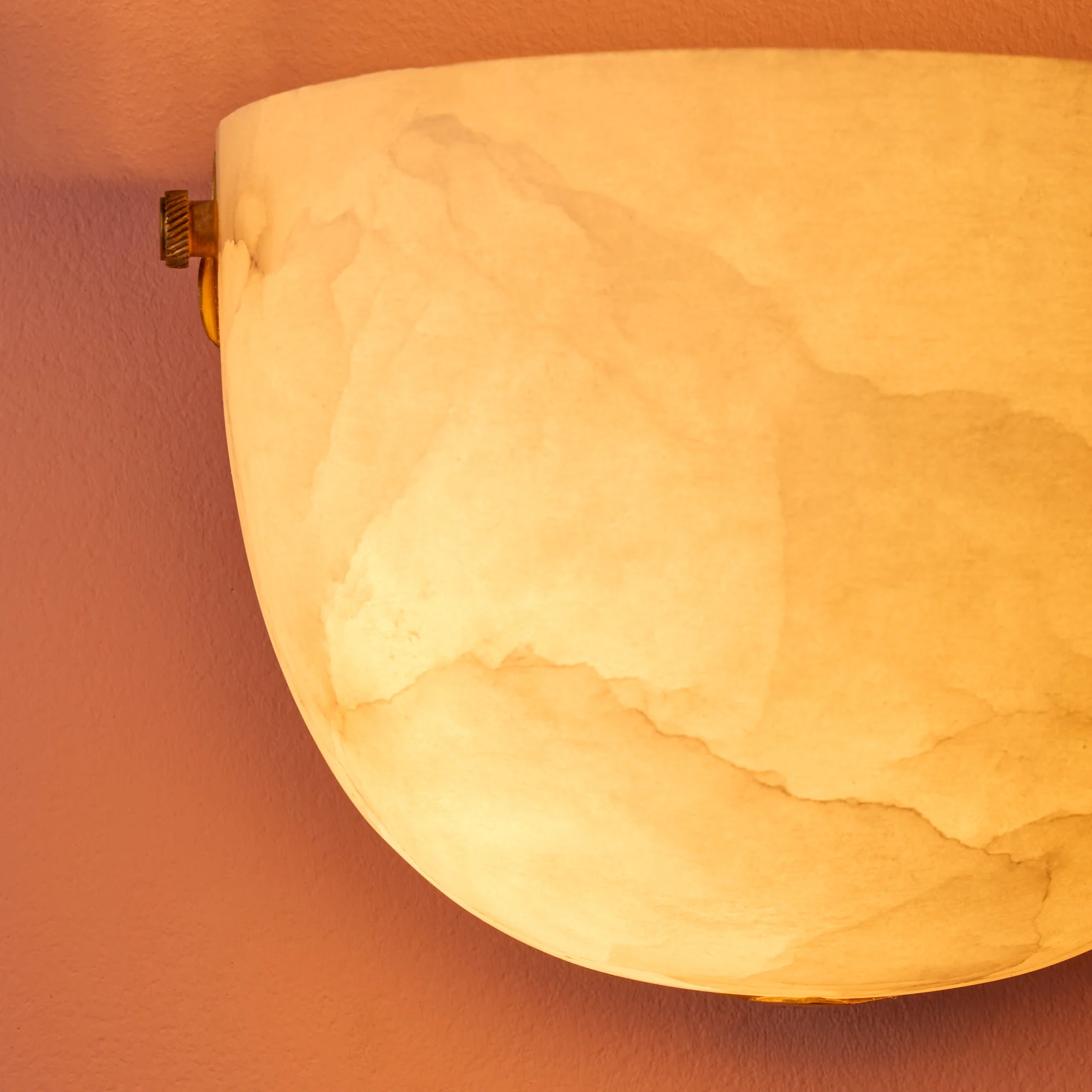 Socrates wall light in alabaster and brass - Image 11