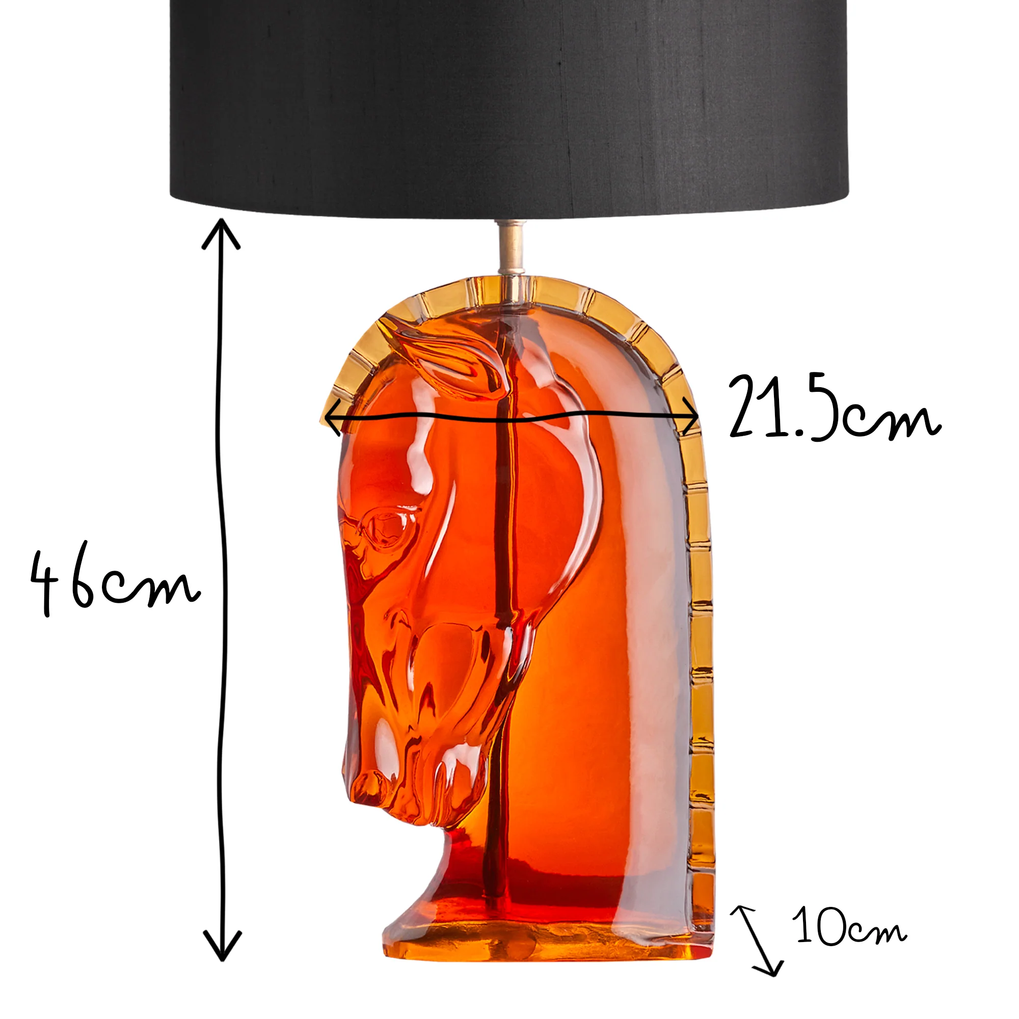 Whinny table lamp in amber resin - Image 10